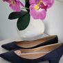El Cortes Ingles navy suede pointed court shoes Sz 41 (Fit 7-7.5Uk) - Bnwt Rrp 59.99 Image 2