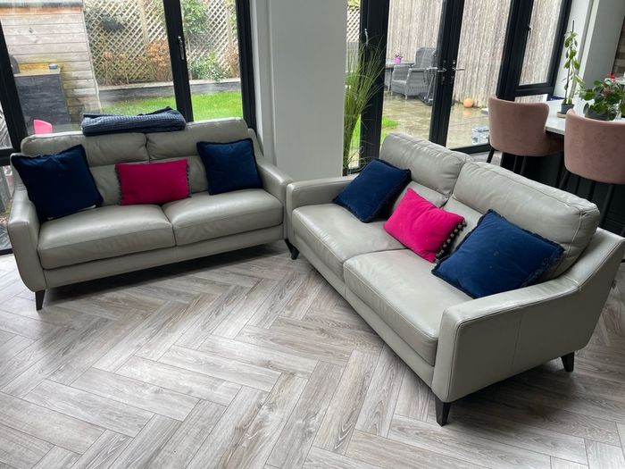 Italian leather 3 Seater Couch