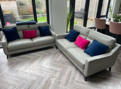 Italian leather 3 Seater Couch