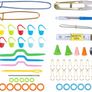Knitting Needle Set, Crochet Kits for Beginners Adults, Knitting Kits With Wool and Needles, Includes Short Metal Knitting Pins 25cm, Crochet Hooks, Yarn and Accessories (MULTIPLE SIZES) Image 4