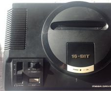 SEGA Mega Drive 16 bit with games.