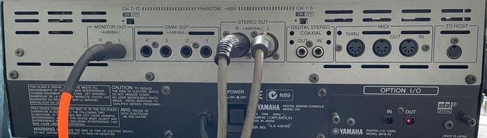Yamaha 01v mixer with MY8 adat card