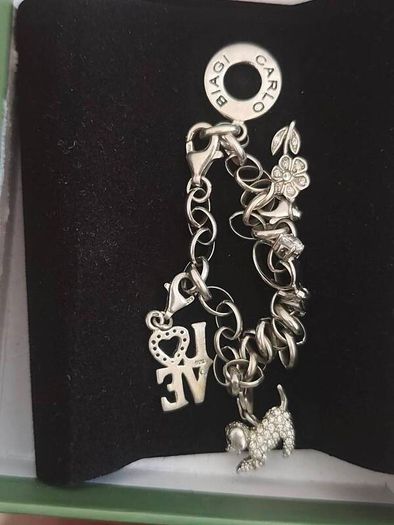 Sterling silver charms bracelet