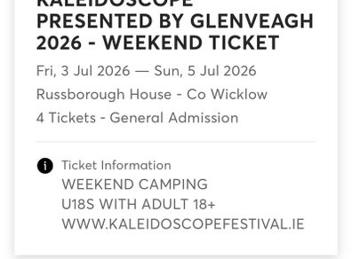 Kaleidoscope Family tickets