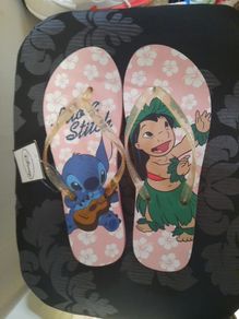 adults disney stitch flip flops