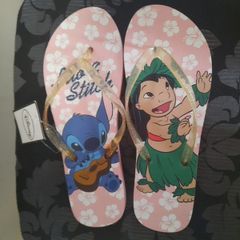 adults disney stitch flip flops
