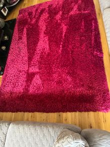 Raspberry Pink Shaggy Rug