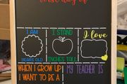 First day of school / preschool chalkboard