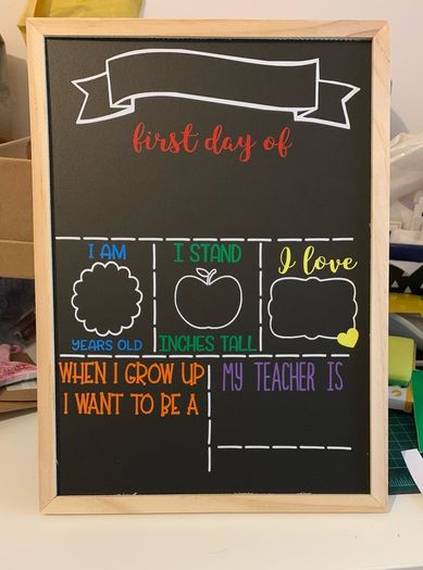 First day of school / preschool chalkboard