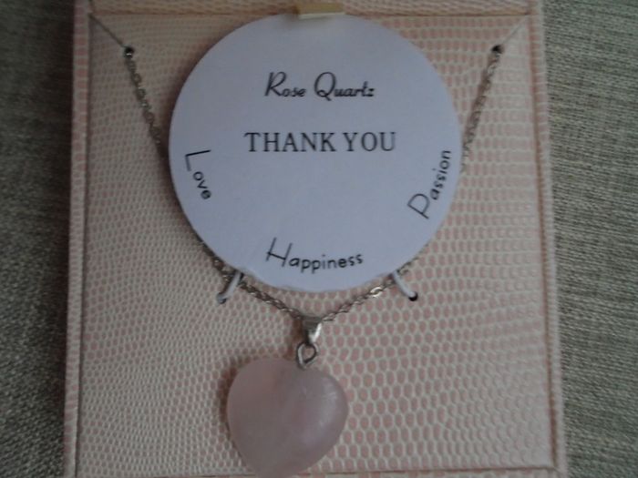 Rose Quartz heart pendant, Thank you gift, Teacher's gift, Mother's Day  gift, Gemstone jewellery