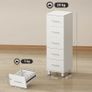 5-Drawer Dresser for Bedroom and Living Room in FSC Wood, 30x30x95 cm, White Image 2
