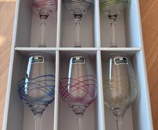 Newgrange swirl rainbow wine glasses set of 6