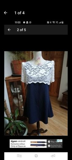 Zack navy and white dress,  New with tags,