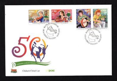 2001 Ireland 50th Anniversary of Irish Cultural Organisation Commemorative Stamps An Post First Day Cover (FDC)