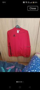 Adidas red zipped top 13/14