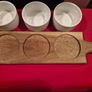 Fiesta Joy Acacia Paddle Tray with Dip Bowls Image 4