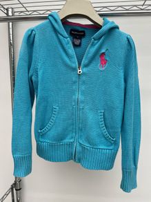 Ralph Lauren girl's hooded zipped cardigan, Age 6 (Free girls clothes/items for first buyer to offer asking price on this)