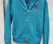 Ralph Lauren girl's hooded zipped cardigan, Age 6 (Free girls clothes/items for first buyer to offer asking price on this)