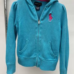Ralph Lauren girl's hooded zipped cardigan, Age 6 (Free girls clothes/items for first buyer to offer asking price on this)