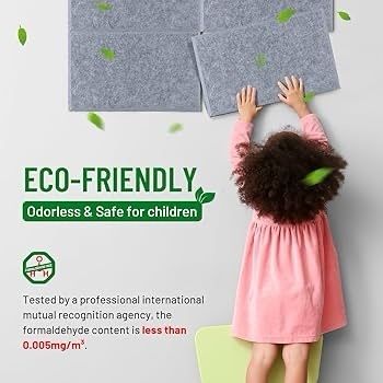 SPRING SALE | Acoustic Wall Panels 12 Pack 9 mm Thick Padded with Back Adhesive 34x20 cm Soundproof Insulation Panel Sound Absorbing Noise Reduction Panels for Office Door Walls, Dark Drey