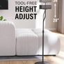 Adjustable Height Speaker Stand - Extends 28" to 38" - Holds Satellite & Small Bookshelf Speakers (i.e. Bose, Harmon Kardon, Polk, JBL, KEF, Klipsch, Sony and Others) - Set of 2 Image 4