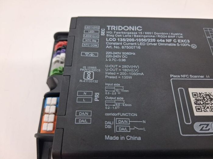 Postage - Tridonic LCO 135/200-1050/220 04a NF C EXC3