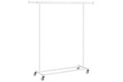 Clothes Rack on Wheels 90 kg Load Capacity Classic White