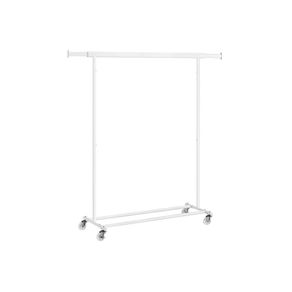 Clothes Rack on Wheels 90 kg Load Capacity Classic White