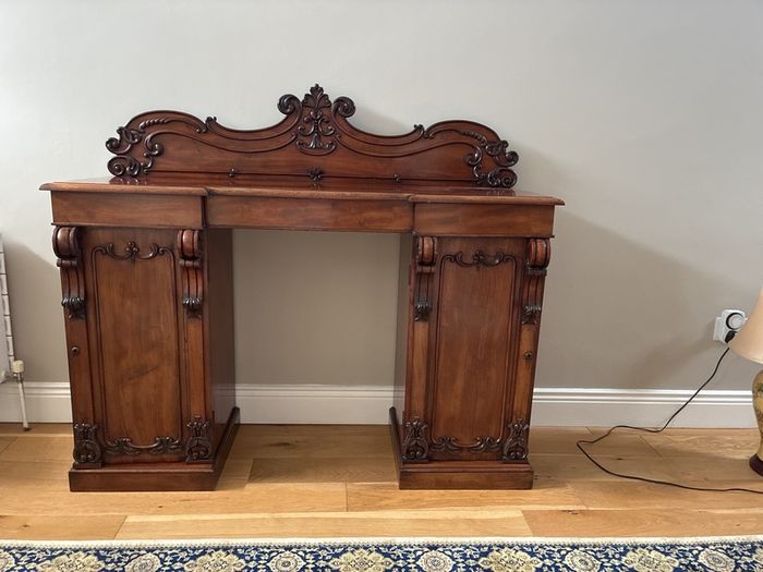Victorian Mahogany Pedestal Sideboard