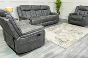New 3+1+1 Westwood Grey Recliner Sofas