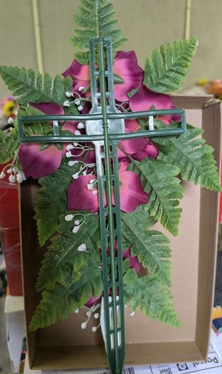 Pink- Flower Cross