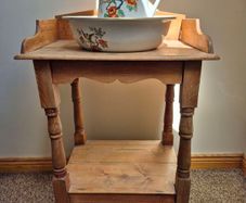 Pine Washstand with Matching Jug & Basin Set
