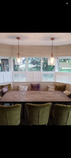 Dining Table with Herringbone Top