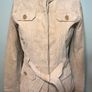 Atmosphere Ladies Beige Leather Jacket Size 8 Image 2