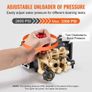 Pressure Washer Pump, 19mm(3/4") Shaft Horizontal Triplex Plunger, 227 bar(3300 PSI), 9.5 L/min(2.5GPM), Replacement Power Washer Pumps Kit with 5 Nozzles, Compatible with Simpson MorFlex 40224, 40225, 40226, Santoprene Image 4