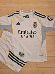 Real Madrid football jersey and shorts kids sizes
