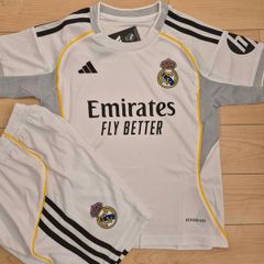 Real Madrid football jersey and shorts kids sizes