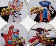 2021 Fiji 50 Cents Silver Coloured Bullion Coins - Street Fighter II Set of 1oz x 4 Coins. Proof- like. Complete collection.( In Capsules)