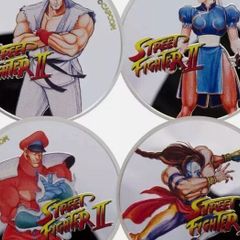 2021 Fiji 50 Cents Silver Coloured Bullion Coins - Street Fighter II Set of 1oz x 4 Coins. Proof- like. Complete collection.( In Capsules)