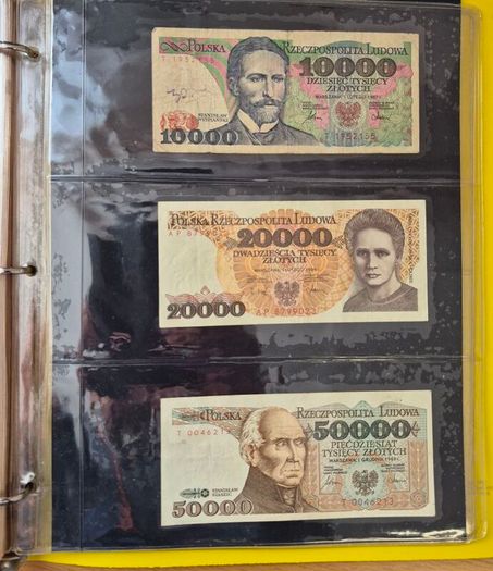 Old Polish banknotes from 1919 to 1994