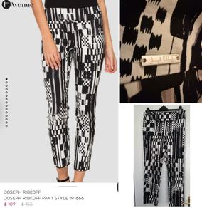 Joseph ribkoff chic arty monochrome trousers comfy