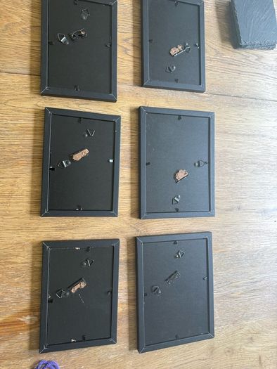 Selection of black photo frames