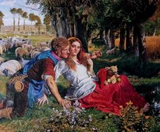 An Original Rare Print from Picture Relics - The Hireling Shepherd - 1851 - by WILLIAM HOLMAN HUNT