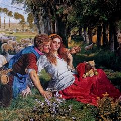 An Original Rare Print from Picture Relics - The Hireling Shepherd - 1851 - by WILLIAM HOLMAN HUNT