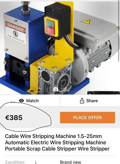 220v Wire Stripping Machine Automatic Cable Stripper Metal Recycle 1.5-25mm
