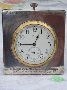 WW1 Irish Sterling Silver Desk Clock(PWO)