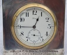 WW1 Irish Sterling Silver Desk Clock(PWO)