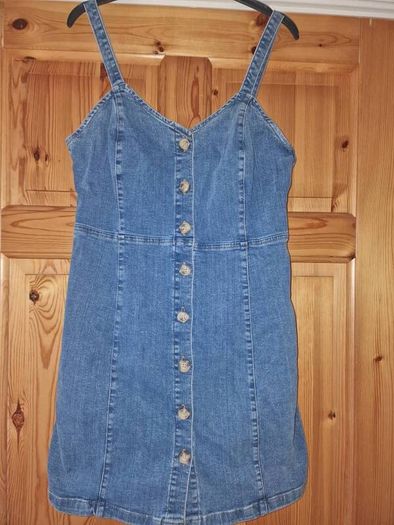 Denim fitted mini dress