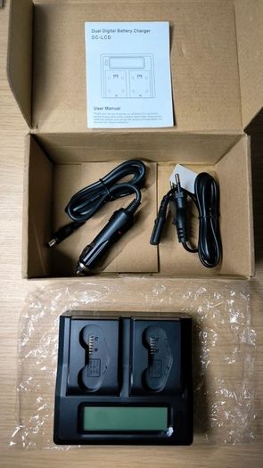 Dual LCD Camera Battery Quick Charger