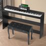 88 Key Fully Weighted Digital Piano Dual Keyboard Mode Cabinet Bracket Bench Image 4